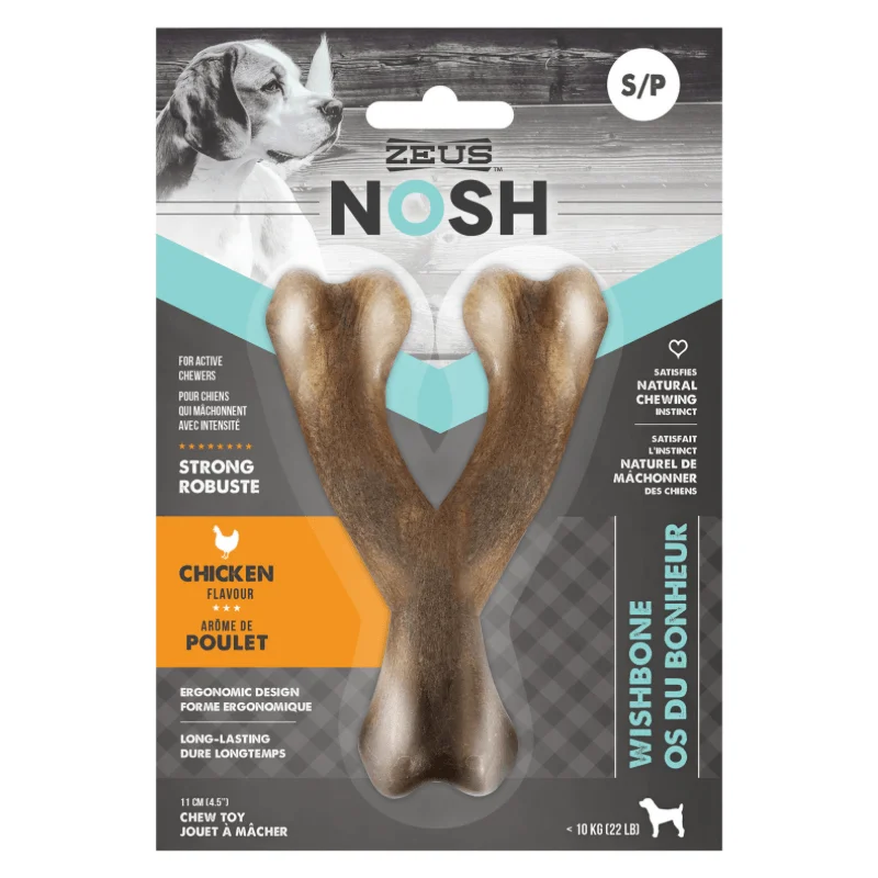 Long-Lasting Dog Chewing Toy, NOSH STRONG WISHBONE - Chicken Flavor