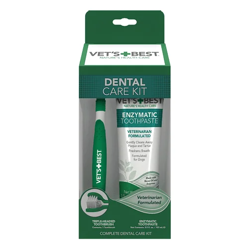 Dog Dental Care - Dog Toothbrush & Enzymatic Toothpaste Set