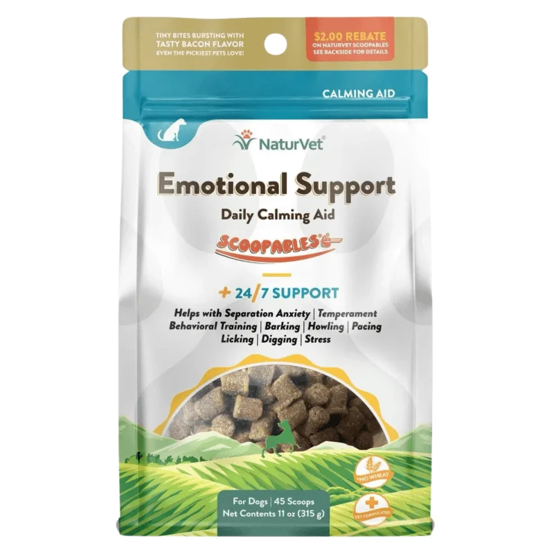 Dog Supplement - SCOOPABLES - DAILY CALMING AID - Emotional Support + 24/7 Support - 45 scoops