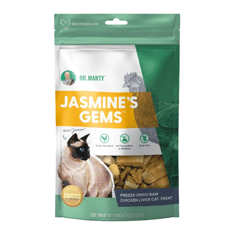 DR. MARTY Jasmine’s Gems Freeze-Dried Raw Chicken Liver Cat Treats