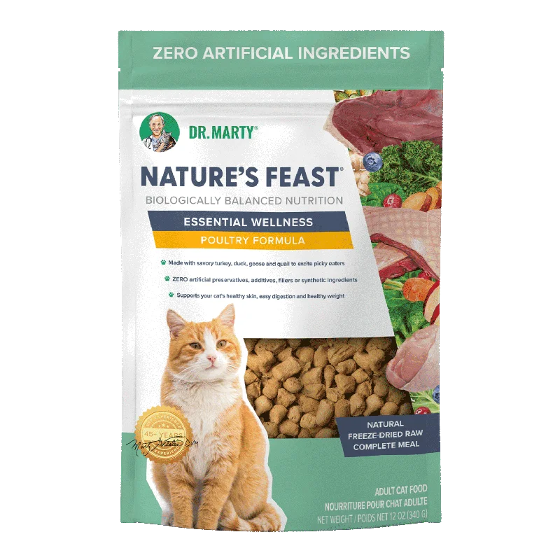 DR. MARTY Nature’s Feast Essential Wellness Poultry Freeze Dried Raw Cat Food