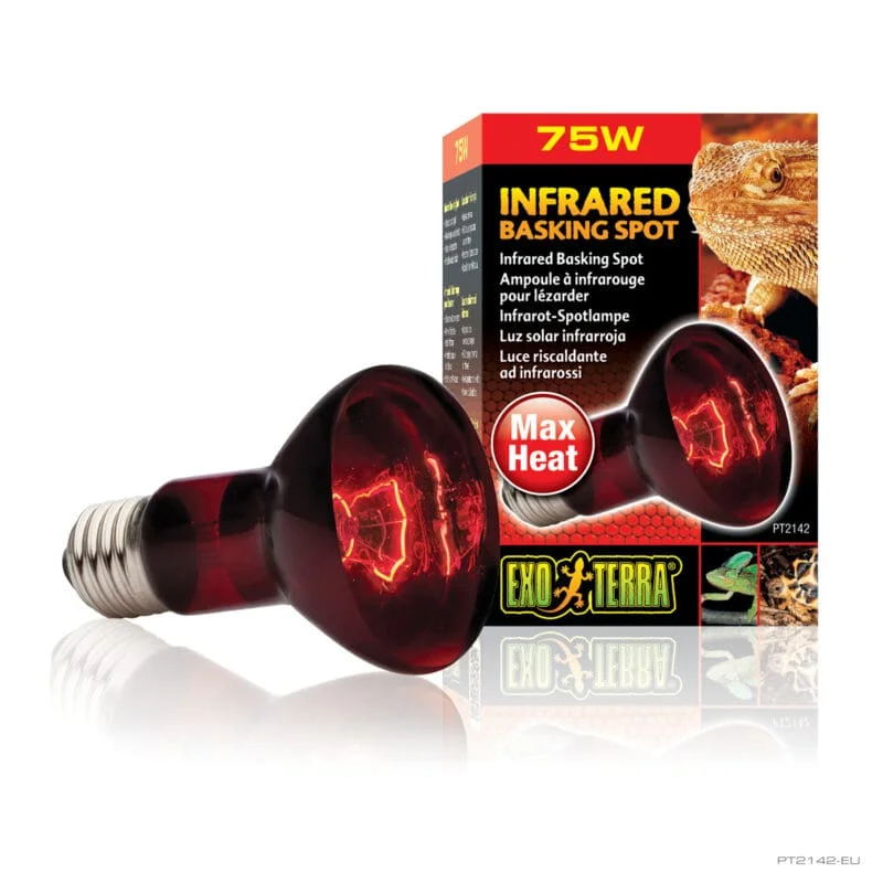 Exo Terra Heat Glo Infrared Basking Spot Lamp 75w