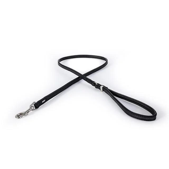 EzyDog Oxford Leather Lite Lead for Small Dogs Black