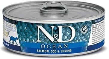 Farmina N&D Ocean Grain Free Salmon, Cod & Shrimp Canned Cat Food