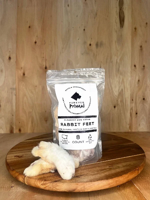 Furever Primal - Bagged Dog Chew: Rabbit Feet - Natural Single Ingredient