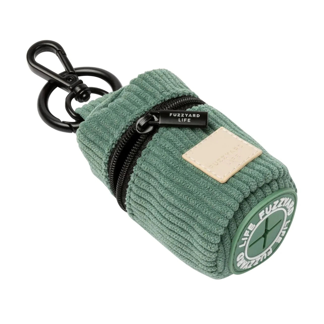 FuzzYard Life Corduroy Poop Bag Dispenser Myrtle Green