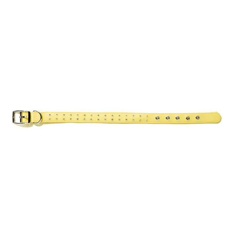 Gummi Bling Medium Yellow Dog Collar***