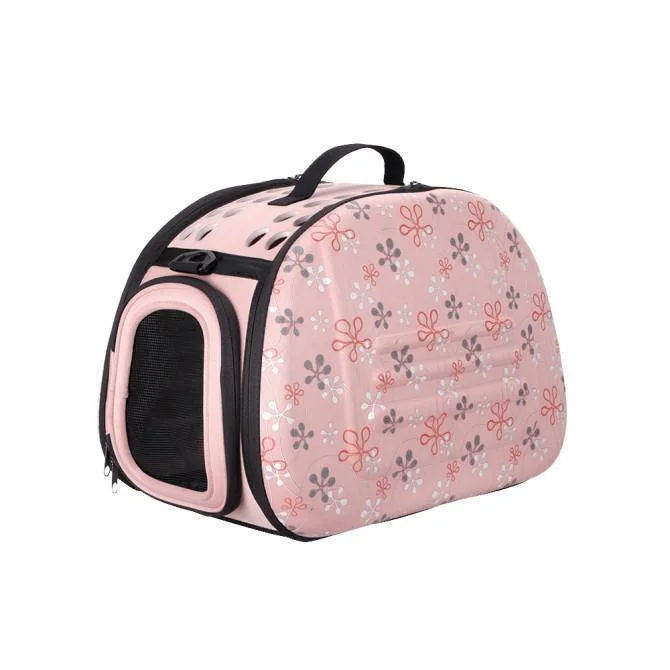 Ibiyaya Collapsible Pet Shoulder Carrier Tuscany Pink