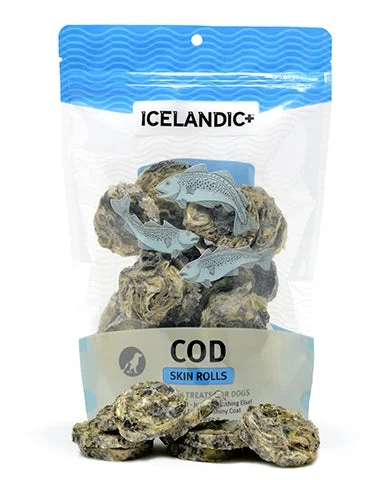 Icelandic+ Cod Skin Rolls Crunchy Dog Treats, 3oz