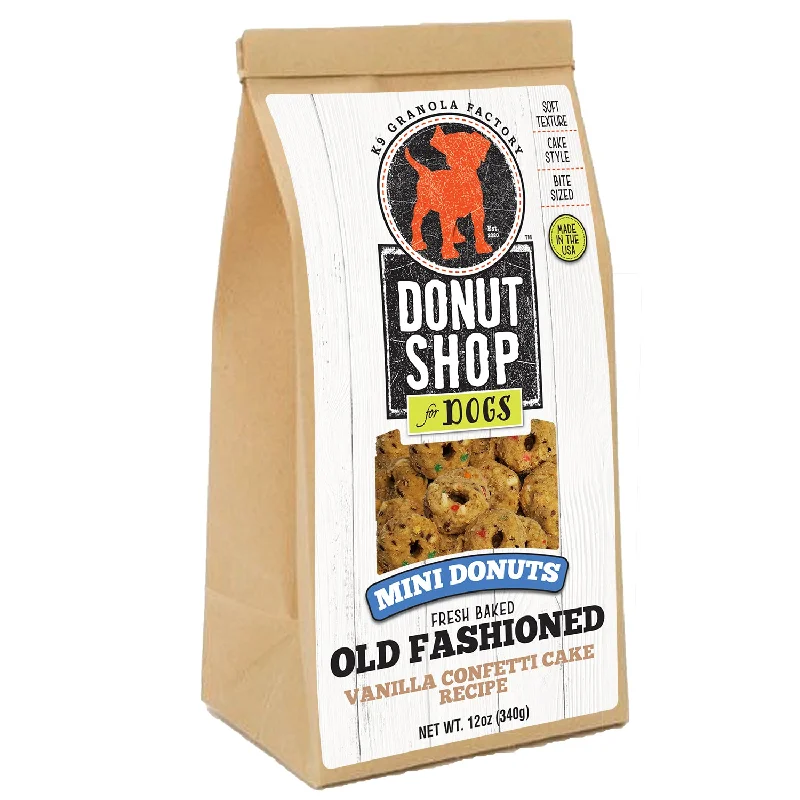 K9 Granola Factory Donut Shop Mini Donuts, Vanilla Confetti Cake 12oz