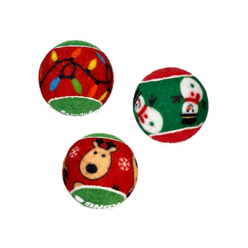 KONG Christmas Squeaker Ball Medium Assorted Dog Toy