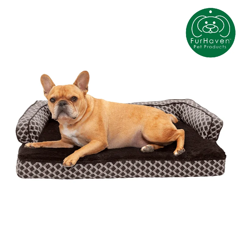 Memory Foam Plush Couch Sofa-Style Pet Bed