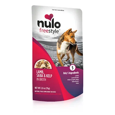 Nulo Grain Free Lamb, Saba & Kelp in Broth Recipe Dog Food Topper Pouch