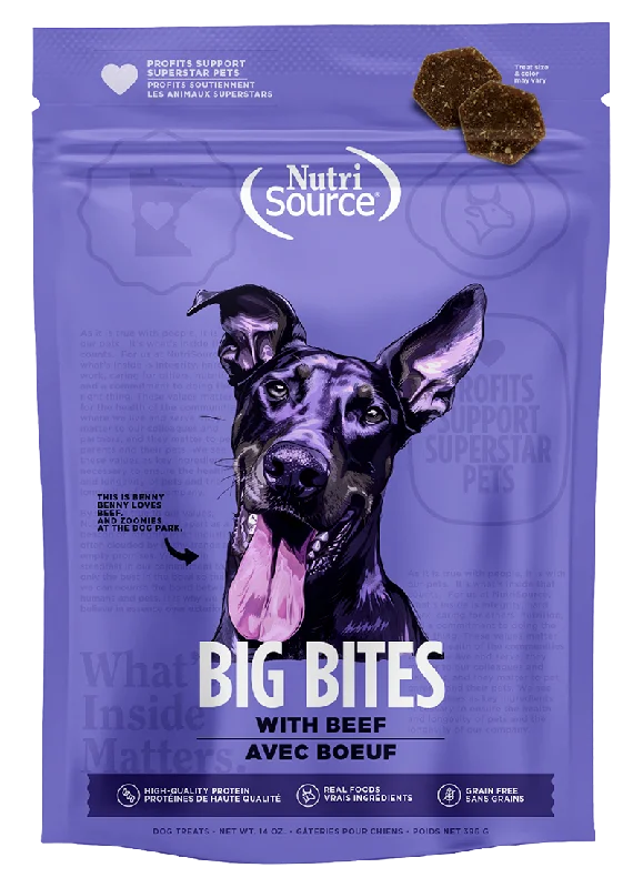 NutriSource Big Bites Grain Free Beef Dog Treats