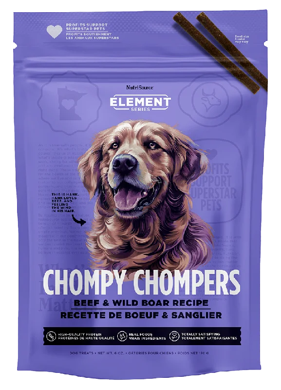 NutriSource Element Series Chompy Chompers Beef & Wild Boar Dog Treats