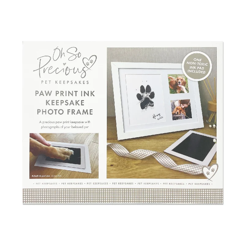 Oh So Precious Pet Paw Print Ink Keepsake Photo Frame