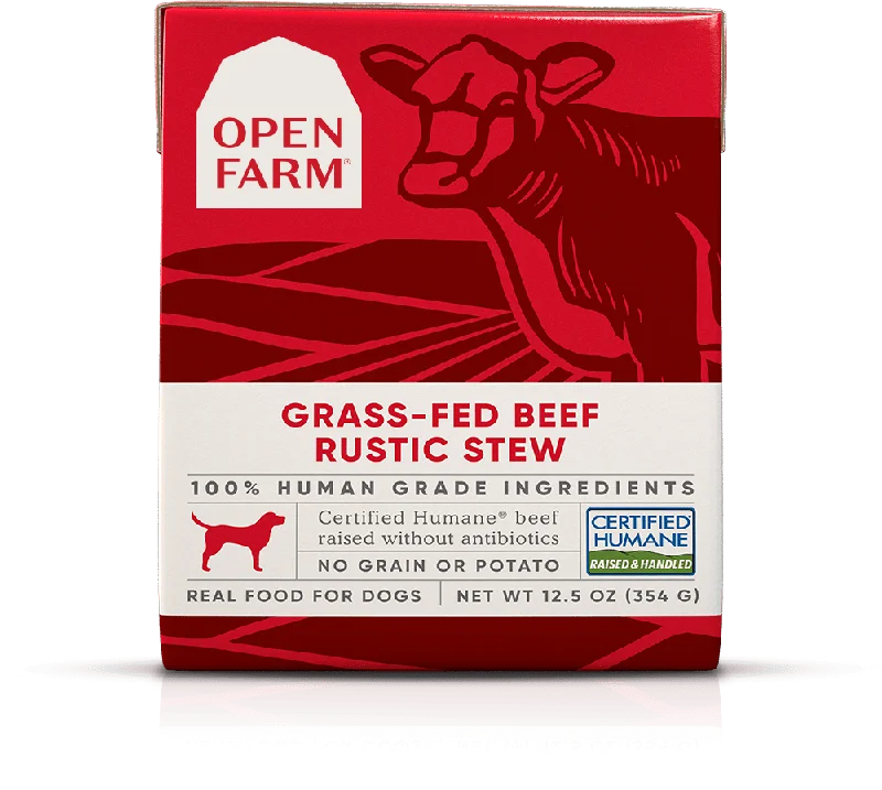 Open Farm Grain Free Grass Fed Beef Recipe Rustic Stew Wet Dog Food