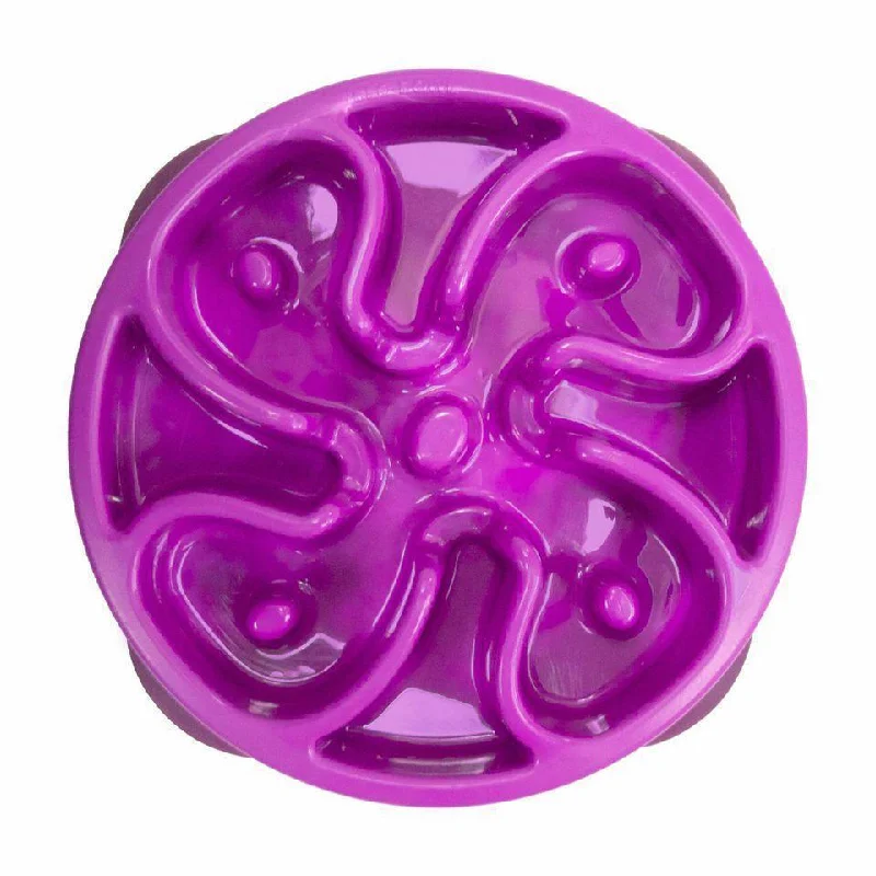 Outward Hound Fun Feeder Slo-Bowl Flower Dog Bowl Mini Purple