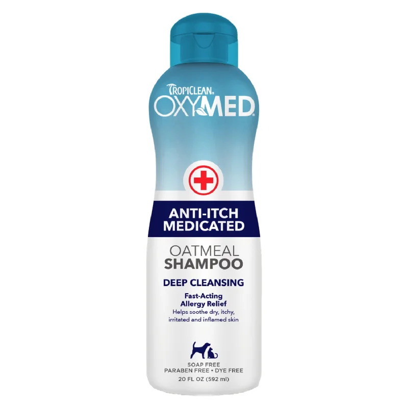 Dog & Cat Shampoo - OXYMED, Anti-Itch Medicated Oatmeal, 20 fl oz