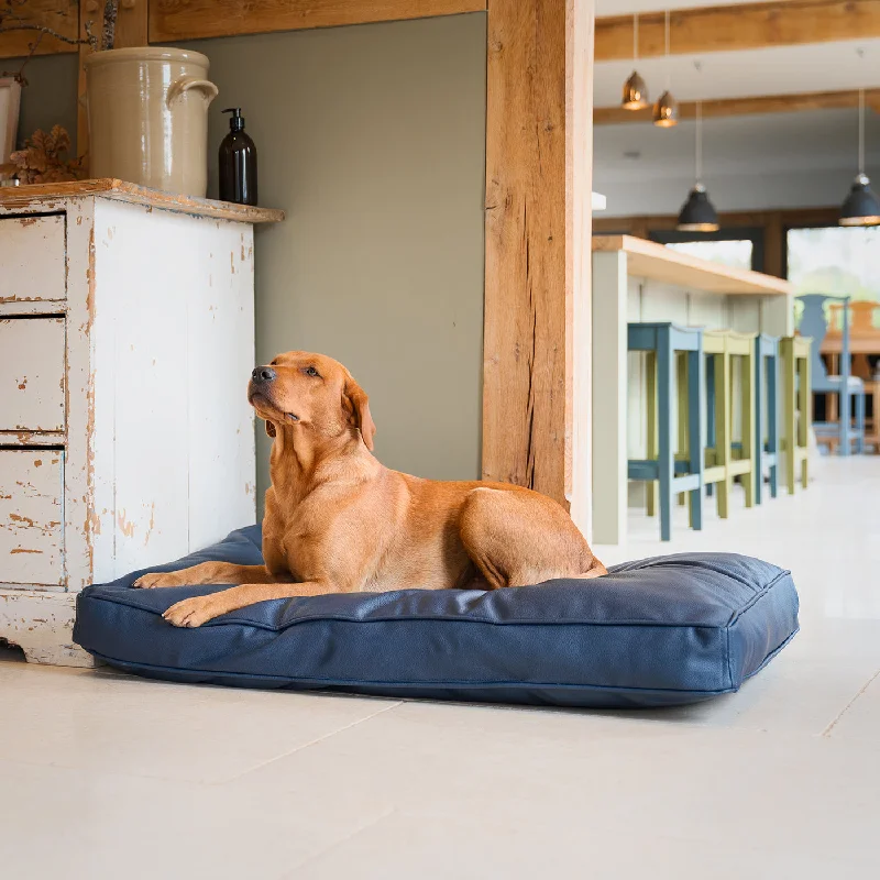 Dog Cushion With Removable Cover in Rhino Tough Pacific Faux Leather by Lords & Labradors