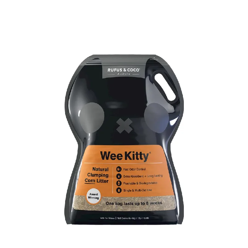 Rufus & Coco Wee Kitty Corn Clumping Cat Litter 4kg