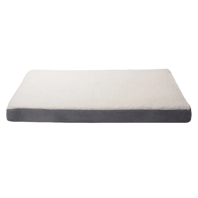 Deluxe Mattress Dog Bed - Faux Sheepskin & Suede