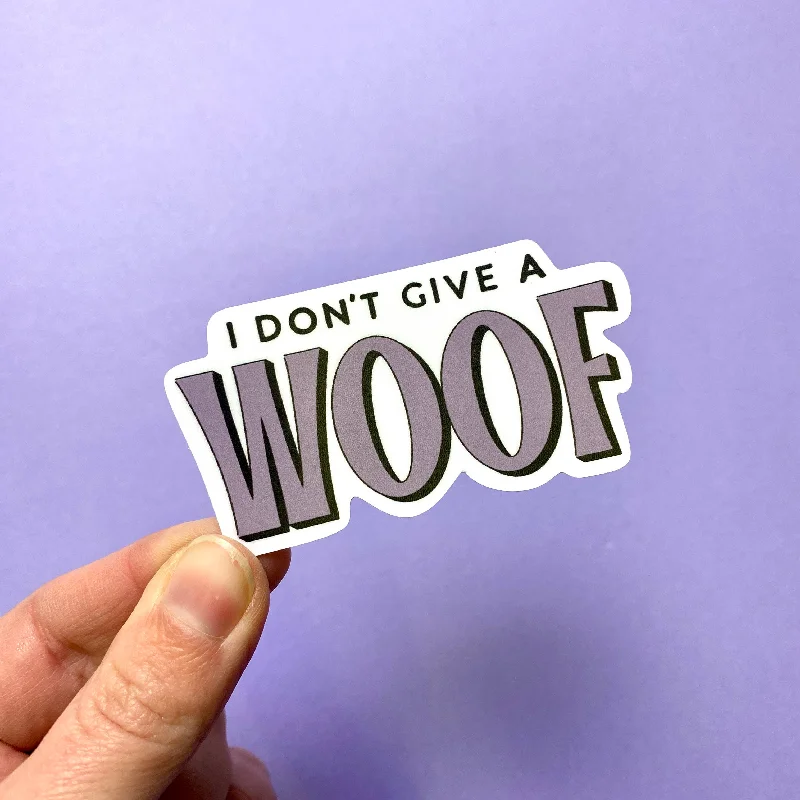 The Dapper Paw - I Don't Give a Woof, Dog Lover Die Cut Sticker