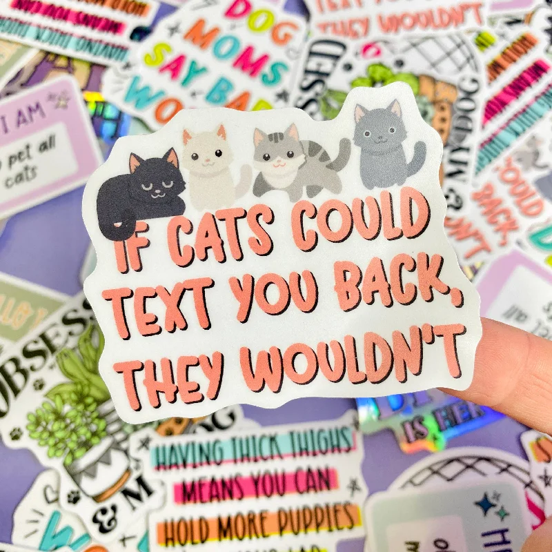 The Dapper Paw - If Cats Could Text Die Cut Sticker