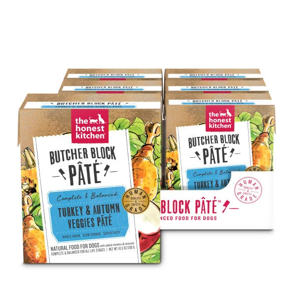 The Honest Kitchen Butcher Block Pate Turkey Autumn Veggies Wet Dog Food, 6/10.5oz