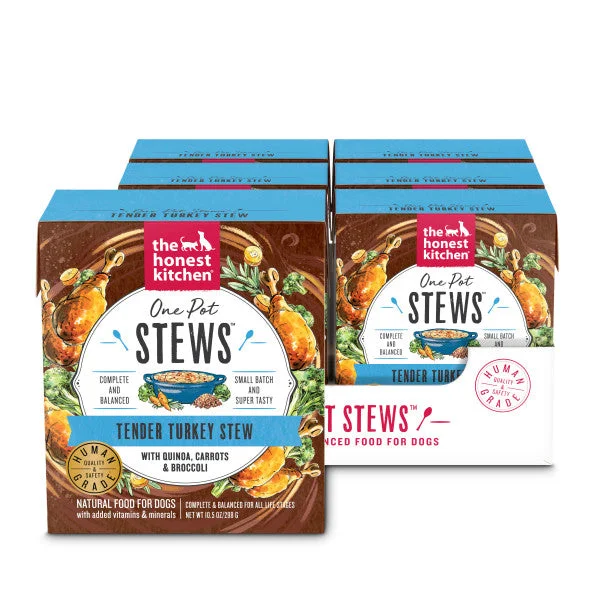 The Honest Kitchen One Pot Stews Tender Turkey Stew with Quinoa, Carrots & Broccoli Wet Dog Food, 6/10.5oz