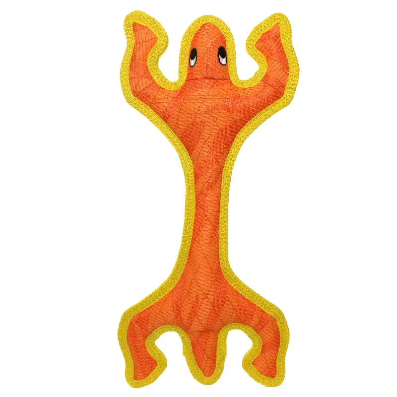 Tuffy Dog Toys - VIP Products - DuraForce Lizard - Orange, Durable, Squeaky Dog Toy