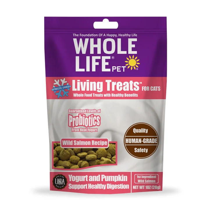 Whole Life Pet Living Treats with Salmon and Probiotics for Cats, 1 oz Bag