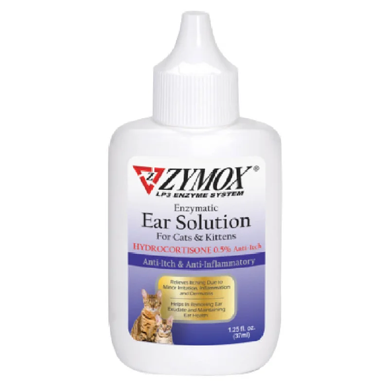 Zymox Cat/Kitten Ear Solution with .5% Hydrocortisone, 1.25 oz